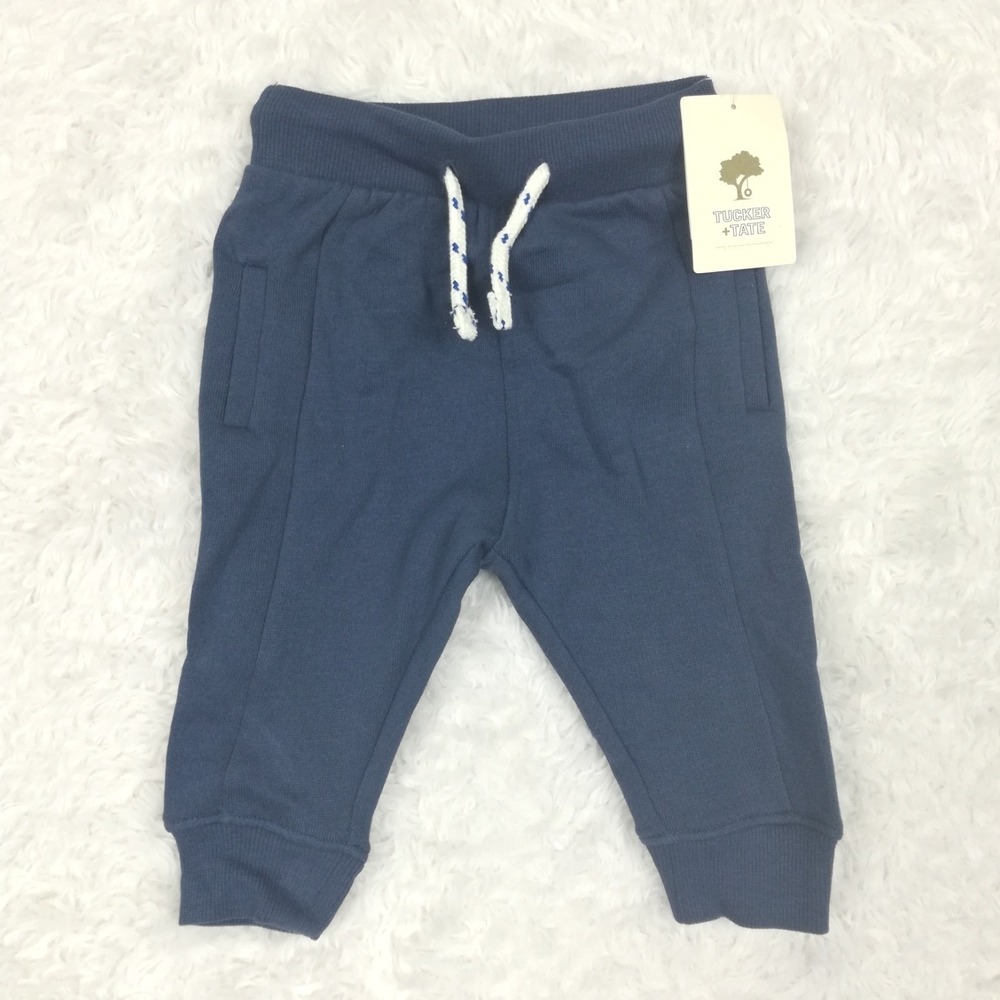 Tucker +Tate Baby Pants Navy Denim Sweatpants Pull On Months 6M New